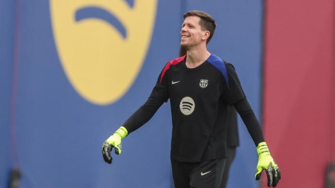 Szczesny, en un entrenamiento con el FC Barcelona (Europa Press)