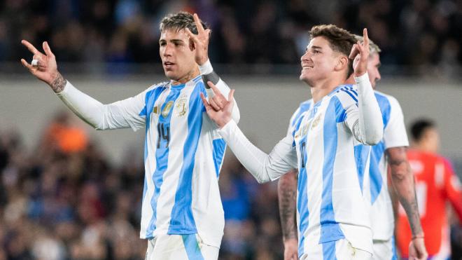 Enzo Fernández y Julián Álvarez, con Argentina (Cordon Press)