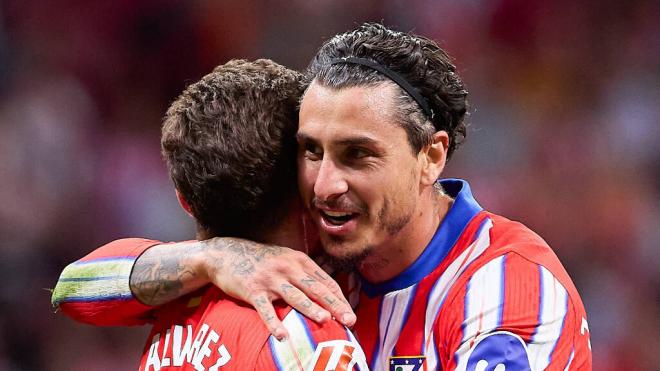 José María Giménez y Julián Álvarez en un partido con el Atleti (Cordon Press)