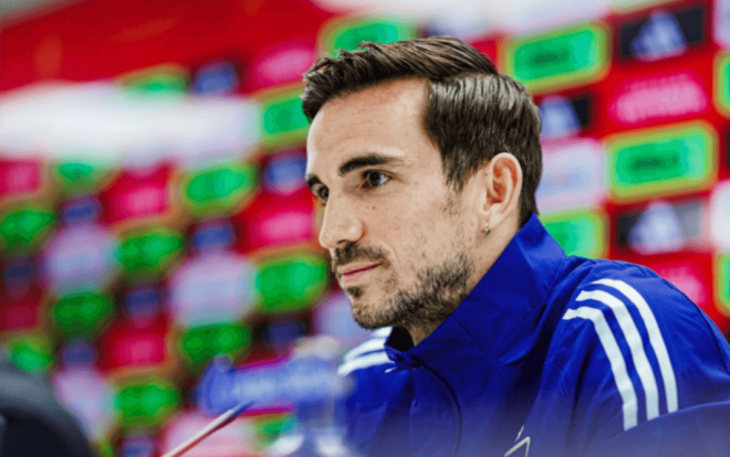 Fabián Ruiz en sala de prensa. (Foto: Selección Española)