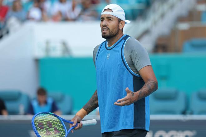 Nick Kyrgios, durante su partido ante McDonald en Miami (Foto: Cordon Press).