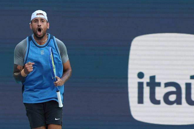 Nick Kyrgios celebra un punto ante McDonald en Miami (Foto: Cordon Press).