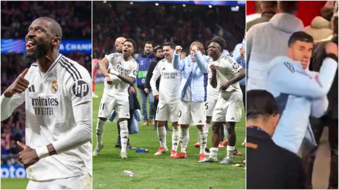 Fotomontaje de Antonio Rüdiger, Dani Ceballos y otros jugadores tras el partido con el Atlético (