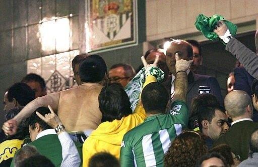 José María del Nido Benavente, en el palco del Benito Villamarín en 2007 (Foto: EFE).