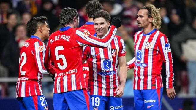 Los jugadores del Atlético de Madrid celebran un gol en el Metropolitano (Foto: Europa Press)