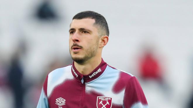 Guido Rodríguez, con el West Ham (Foto: Cordon Press).