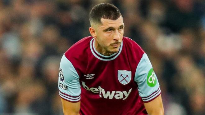 Guido Rodríguez, con el West Ham (Foto: Cordon Press).