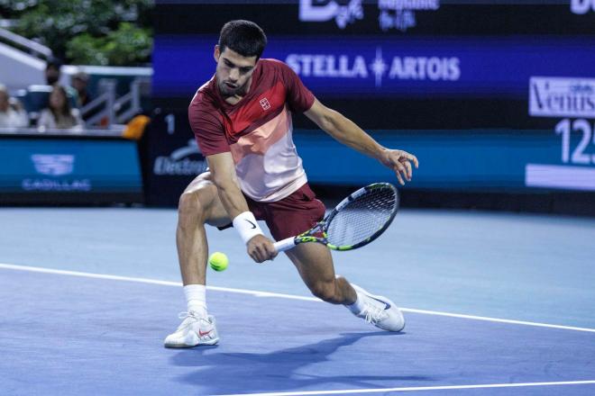 Carlos Alcaraz, en el Miami Open (Foto: EFE).