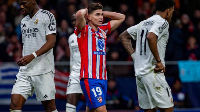 Julián Álvarez, durante el partido de Champions contra el Real Madrid en octavos (Cordon Press)