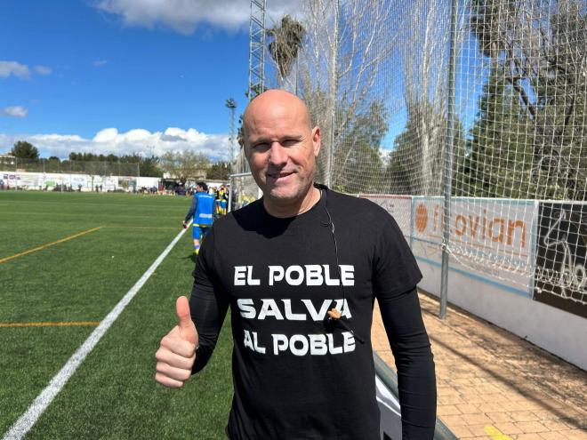 Mateu Lahoz, en el partido benéfico de Cheste.