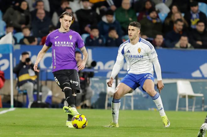 Álex Sala, en el Real Zaragoza-Córdoba (Foto: LaLiga).