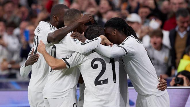 Los jugadores del Real Madrid celebrando un gol (Fuente: Cordon Press)