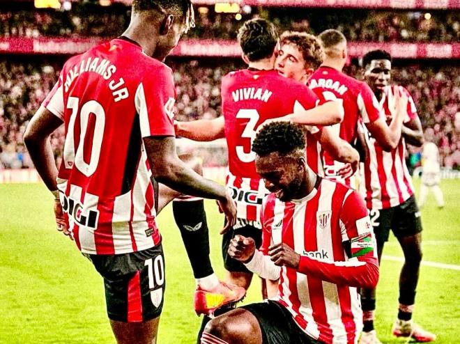 Iñaki y Nico Williams la liaron bien ante el Rayo Vallecano en San Mamés (Foto: Athletic Club).