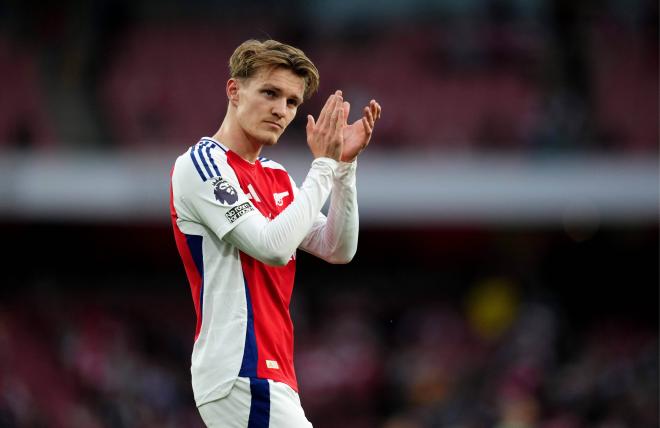 Odegaard, durante un partido con el Arsenal (Foto: Cordon Press).