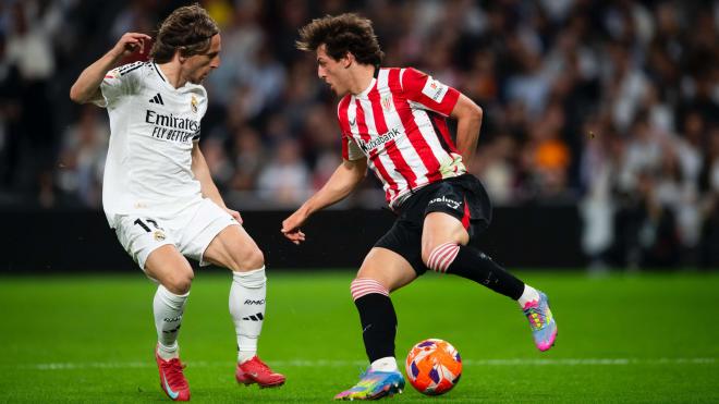 Modric y Unai Gómez, titular ante el Real Madrid en el Bernabéu (Foto: Athletic Club).