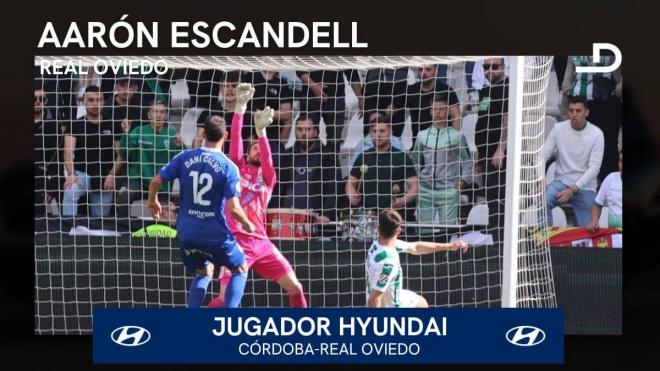 Aarón Escandell, Jugador Hyundai del Córdoba-Real Oviedo.