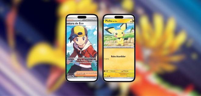 Eco y Pichu, las dos cartas descubiertas para la nueva expansión de JCC Pokémon.
