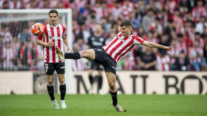 Escorzo de Peio Canales ante la UD Las Palmas en San Mamés (Foto: Athletic Club).