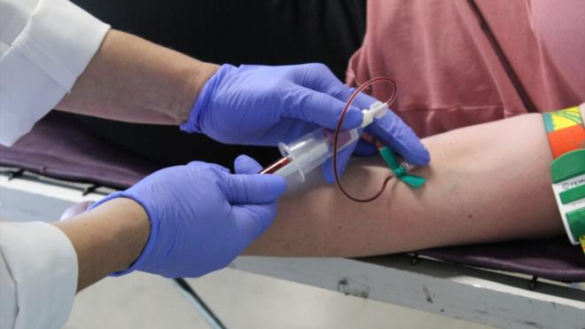 Muestra de sangre para hacerse donante de médula (Foto: Centro de Transfusiones de la Comunidad de Madrid)