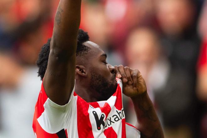 El gol de Iñaki Williams ante la UD Las Palmas valió 3 puntos en San Mamés (Foto: Athletic Club).