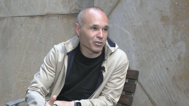 Andrés Iniesta, durante una entrevista.