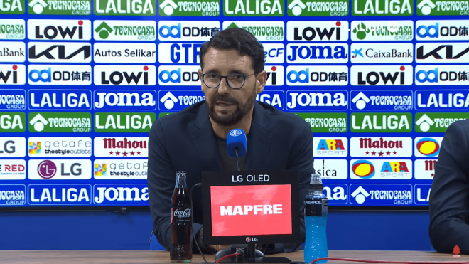 José Bordalás, en rueda de prensa tras el Getafe-Real Madrid.
