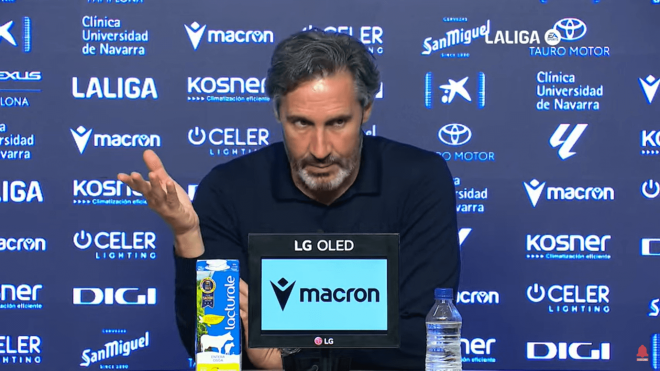 Vicente Moreno, en rueda de prensa tras el Osasuna-Sevilla.