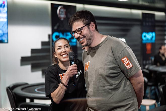 Los Team Pro Leo Margets y Mustapha Kanit durante el Día 1C del Main Event del CNP Winamax Barcelona