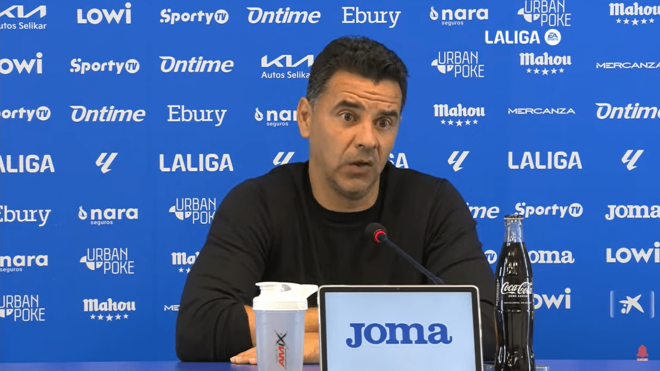 Míchel Sánchez, en rueda de prensa tras el Leganés-Girona.