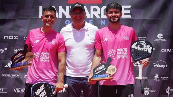 Franco Dal Bianco y Maxi Arce, campeones del Lanzarote Open (Instagram A1 Padel)
