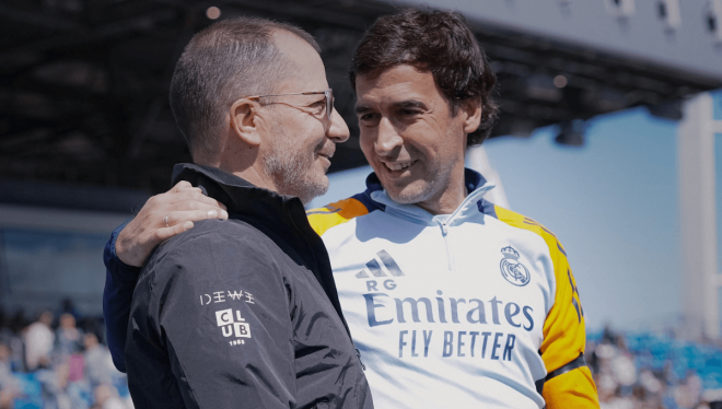 José Juan Romero y Raúl González, en la previa del Castilla-Ceuta (Foto: ADC).