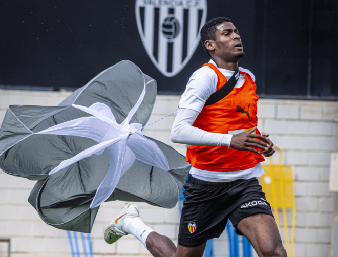 Mosquera, en un entrenamiento en el que Iván Jaime fue la noticia