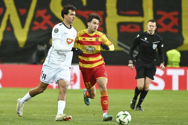 Petar Stanic, ante el Jagiellonia (Foto: Cordon Press).