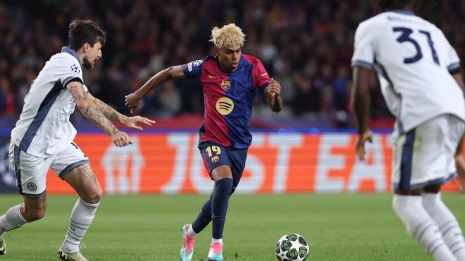 Lamine Yamal en el partido contra el Inter (Fuente: Europa Press)