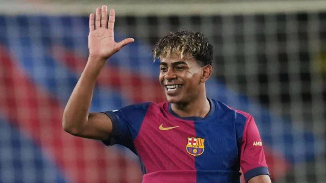 Lamine Yamal durante un partido del Barcelona (Fuente: Cordon Press)