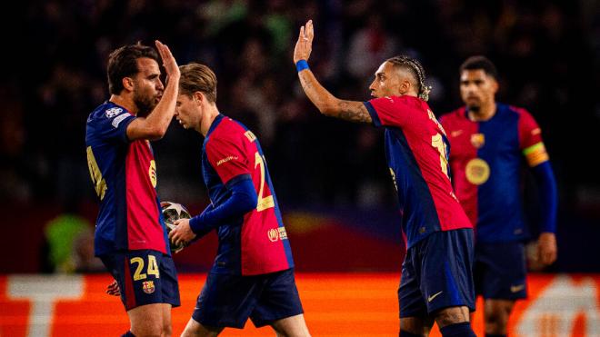 Raphinha, Pedri y Cubarsí en el Barça-Inter (Cordon Press)