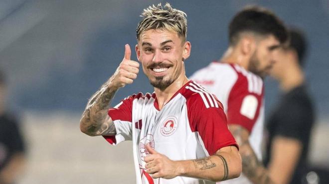 Rodri Sánchez, durante un partido con EL Al Arabi (Foto: Instagram).