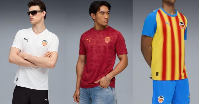 Camiseta Valencia CF 2025/26: primera, segunda y Senyera