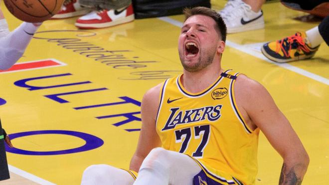 Luka Doncic, durante el partido entre Los Angeles Lakers y los Timberwolves (foto: Cordon Press)