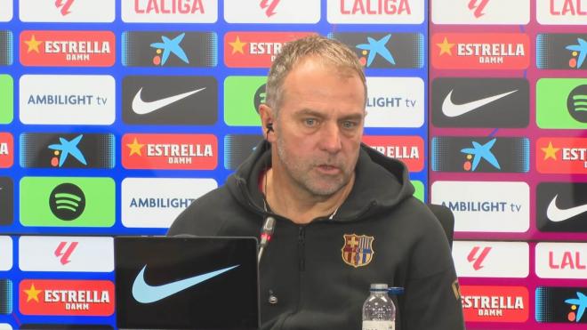 Hansi Flick habló en la previa del partido ante el Valladolid.