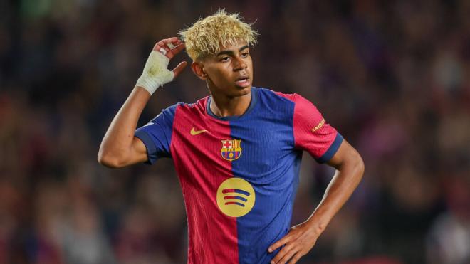 Lamine Yamal, durante el Barcelona-Inter (foto: Cordon Press)
