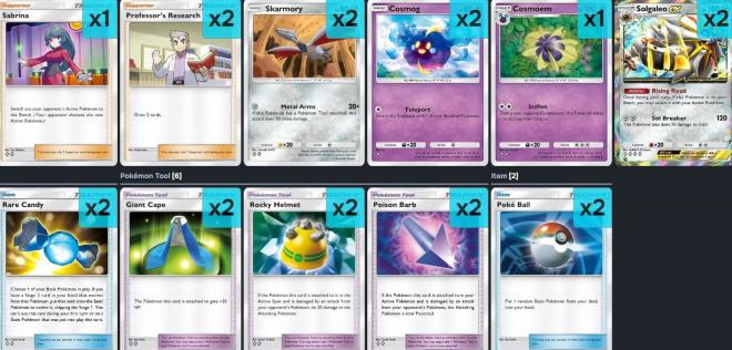 El mazo repleto de veneno de Solgaleo en Pokémon Pocket.