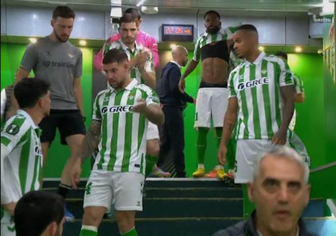 Manu Fajardo, en el túnel del Villamarín