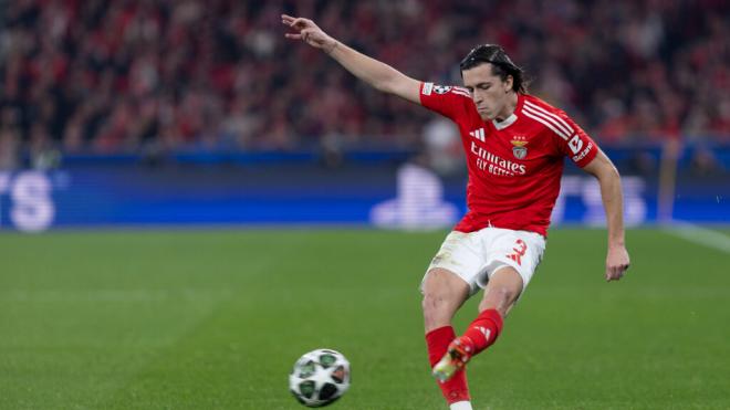 Álvaro Carreras, durante un partido con el Benfica (foto: Cordon Press).