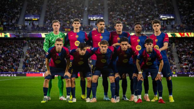 Once del Barcelona ante el Real Valladolid (foto: FCB X).