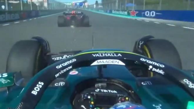 Fernando Alonso y Max Verstappen, en el Gran Premio de Miami (Foto: F1).