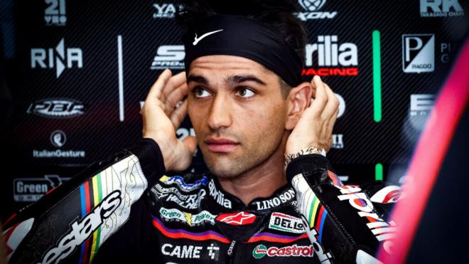 Jorge Martín, en el box de Aprilia (Foto: EFE).