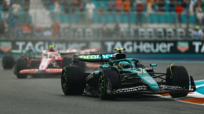 Fernando Alonso, en el Gran Premio de Miami (Foto: Aston Martin).