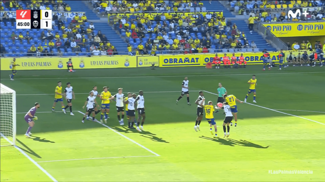 El penalti de Diego López en el Las Palmas-Valencia.