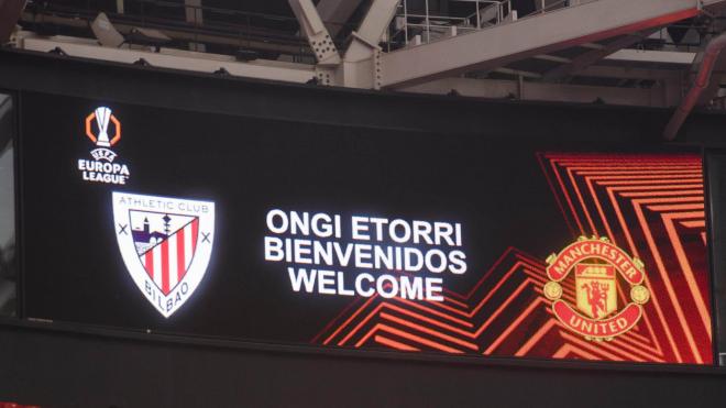 La ida de la semifinal de la UEFA Europa League en San Mamés contra el Manchester United (Foto: Athletic Club).